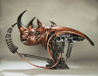 Illustration for article titled Pierre Matter's Steampunk Sculptures Belong in Batman's Art Gallery